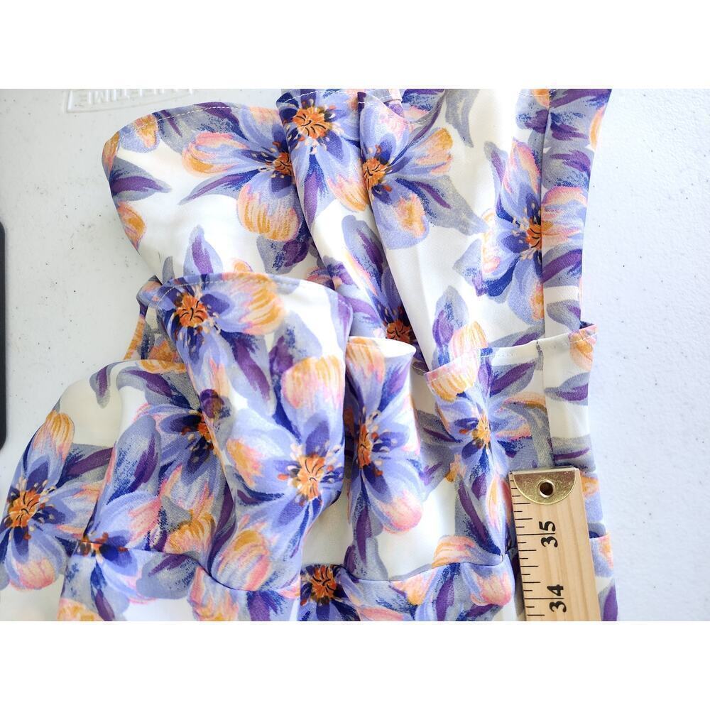 Grace Karin smocked floral Midi Dress sz S Small nwt resort vacation romantic - Picture 12 of 12